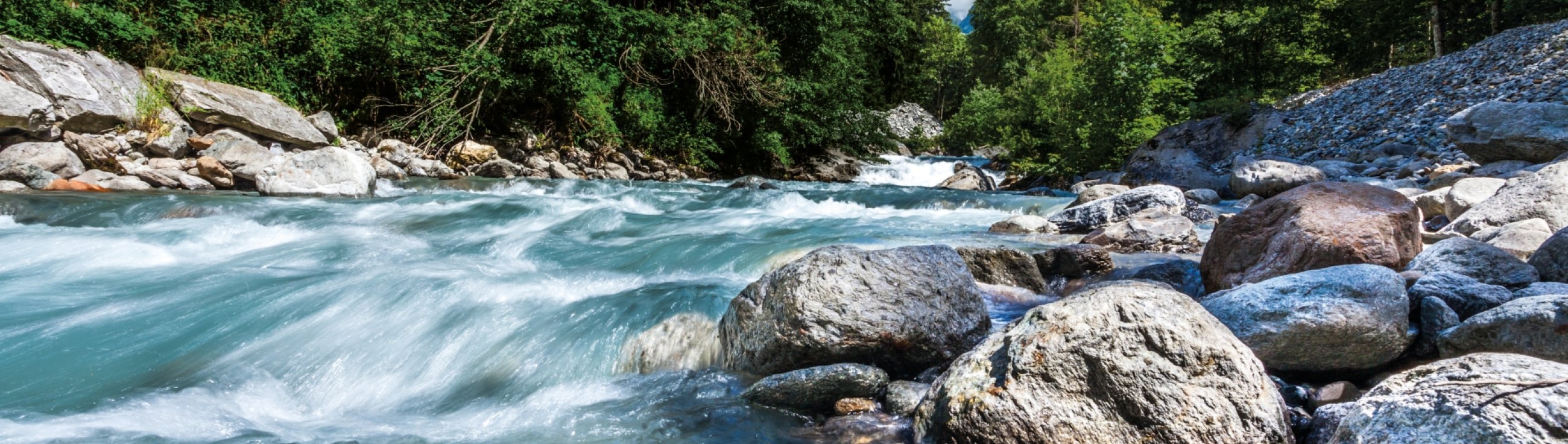 stream off the mountains in Switzerland
